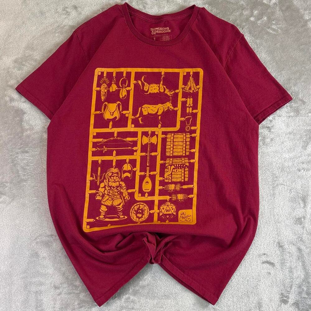 Dungeons & Dragons Loot Crate Exclusive Graphic T Shirt Red Fantasy Tee Size